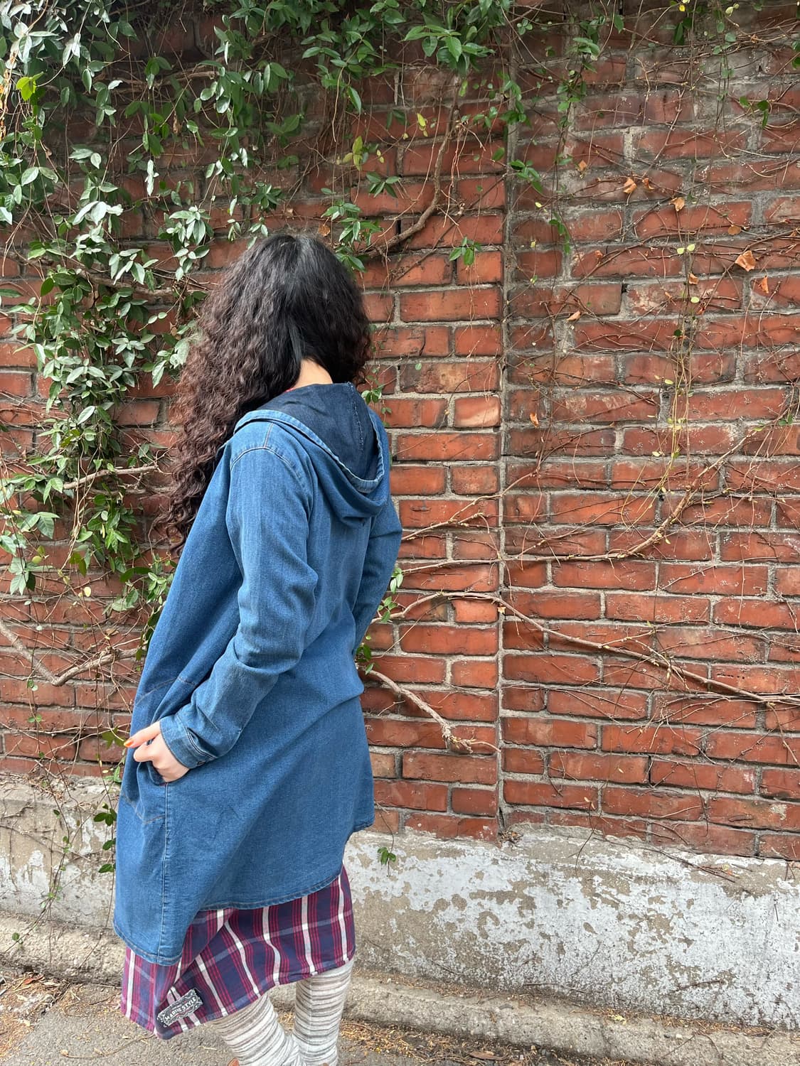 빈티지 블루 데님 후드 자켓 상품이미지3