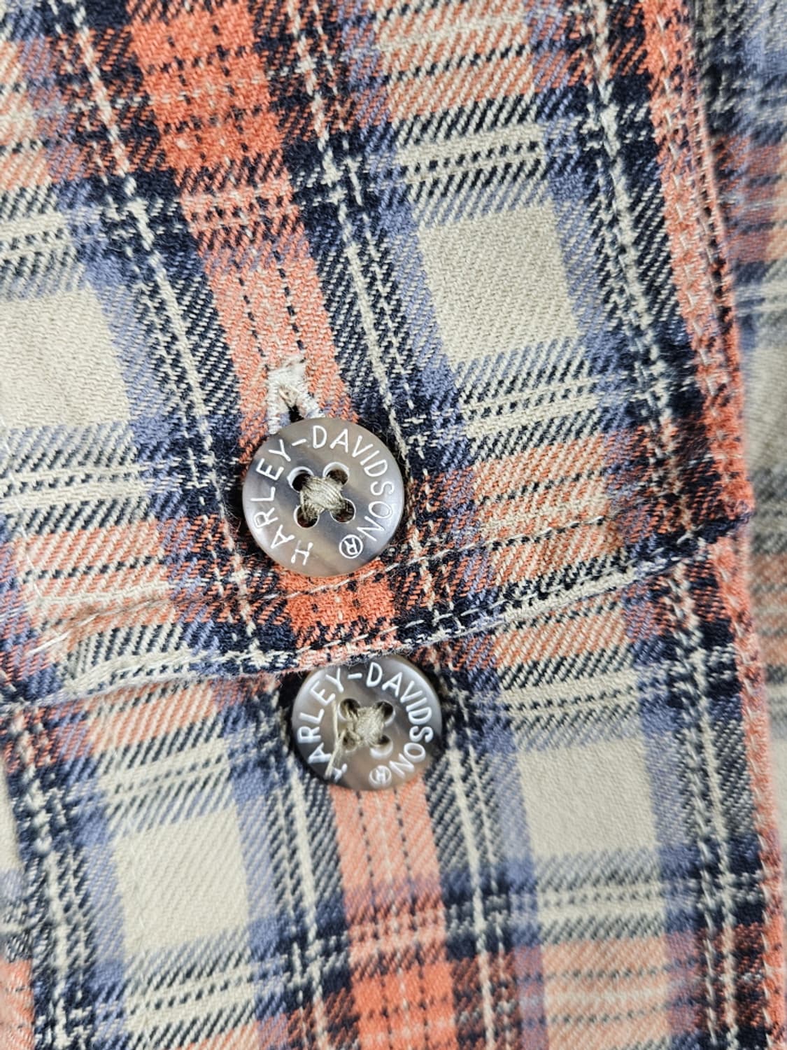 할리데이비슨 자수레터링 체크패턴 플란넬 셔츠 ( XL ) / 10471 상품이미지7