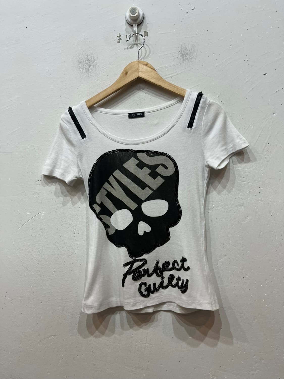 garnet JPN 락펑크 스컬 반팔 티셔츠 우먼즈 상품이미지1