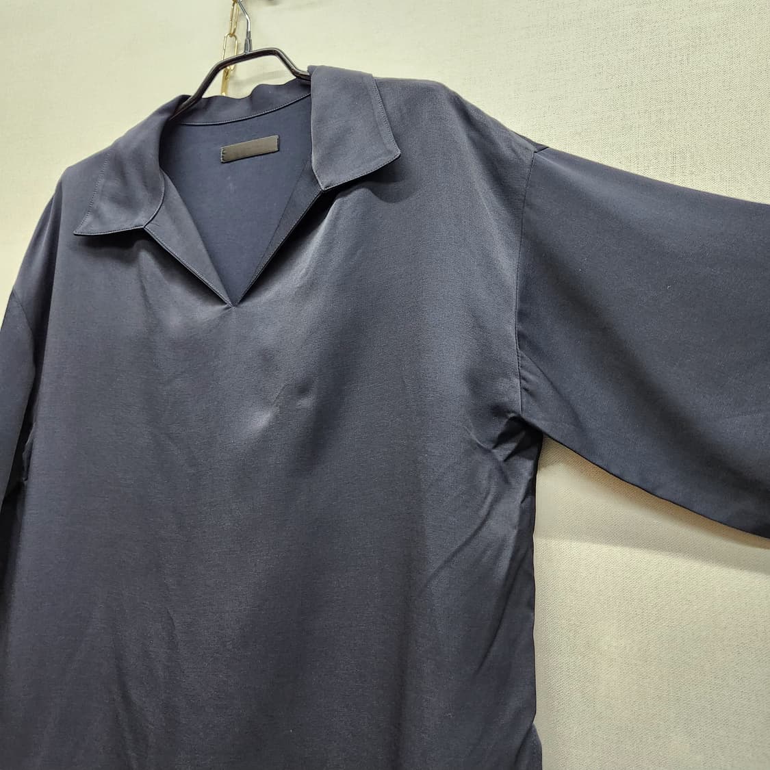 ORR 오르 레이온100% 오픈 블라우스 반팔카라 S(L) 상품이미지2