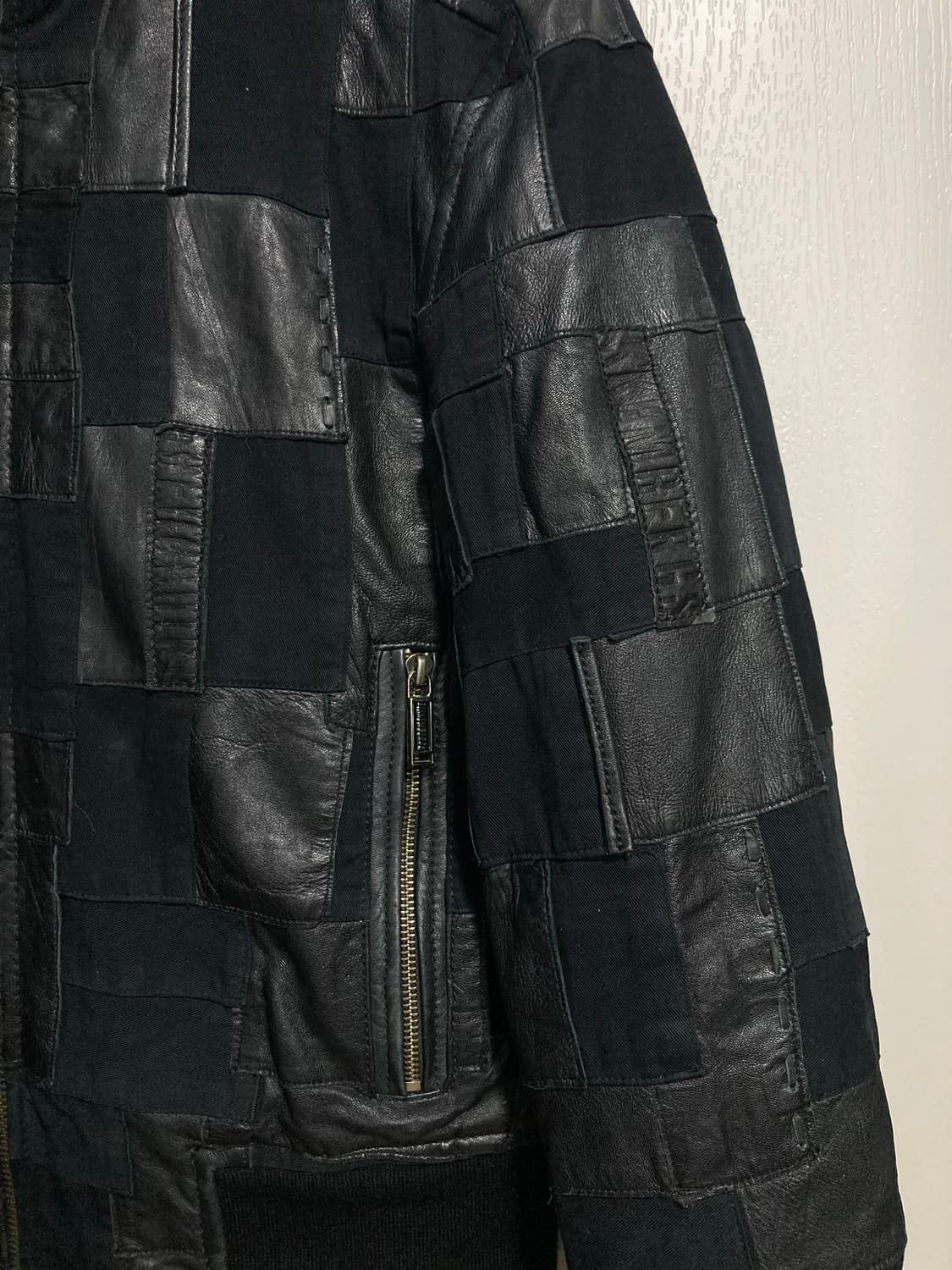 딕 비켐버그 패치워크 가죽 자켓 상품이미지3