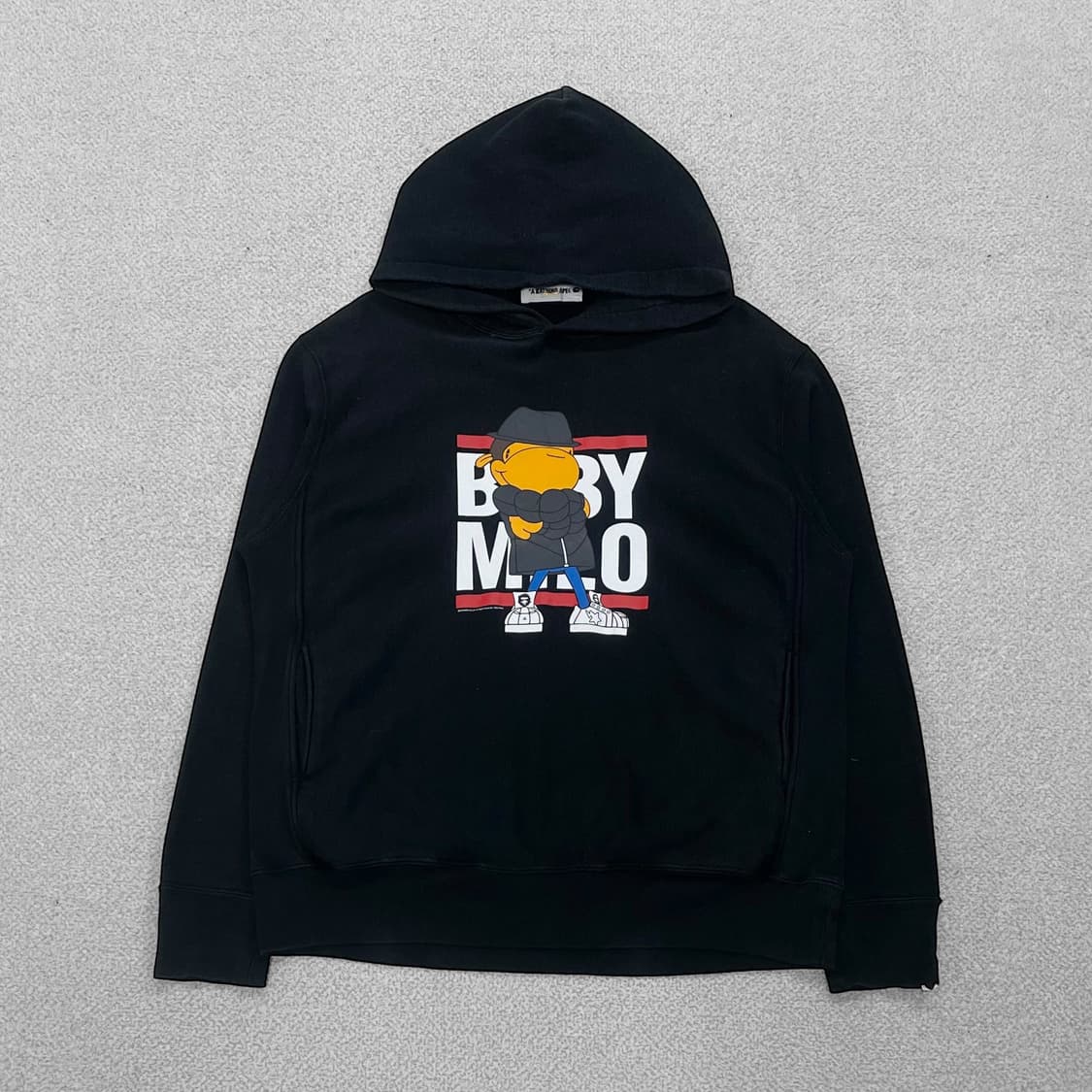 베이프 Bape 베이비마일로 후드티 블랙 상품이미지1