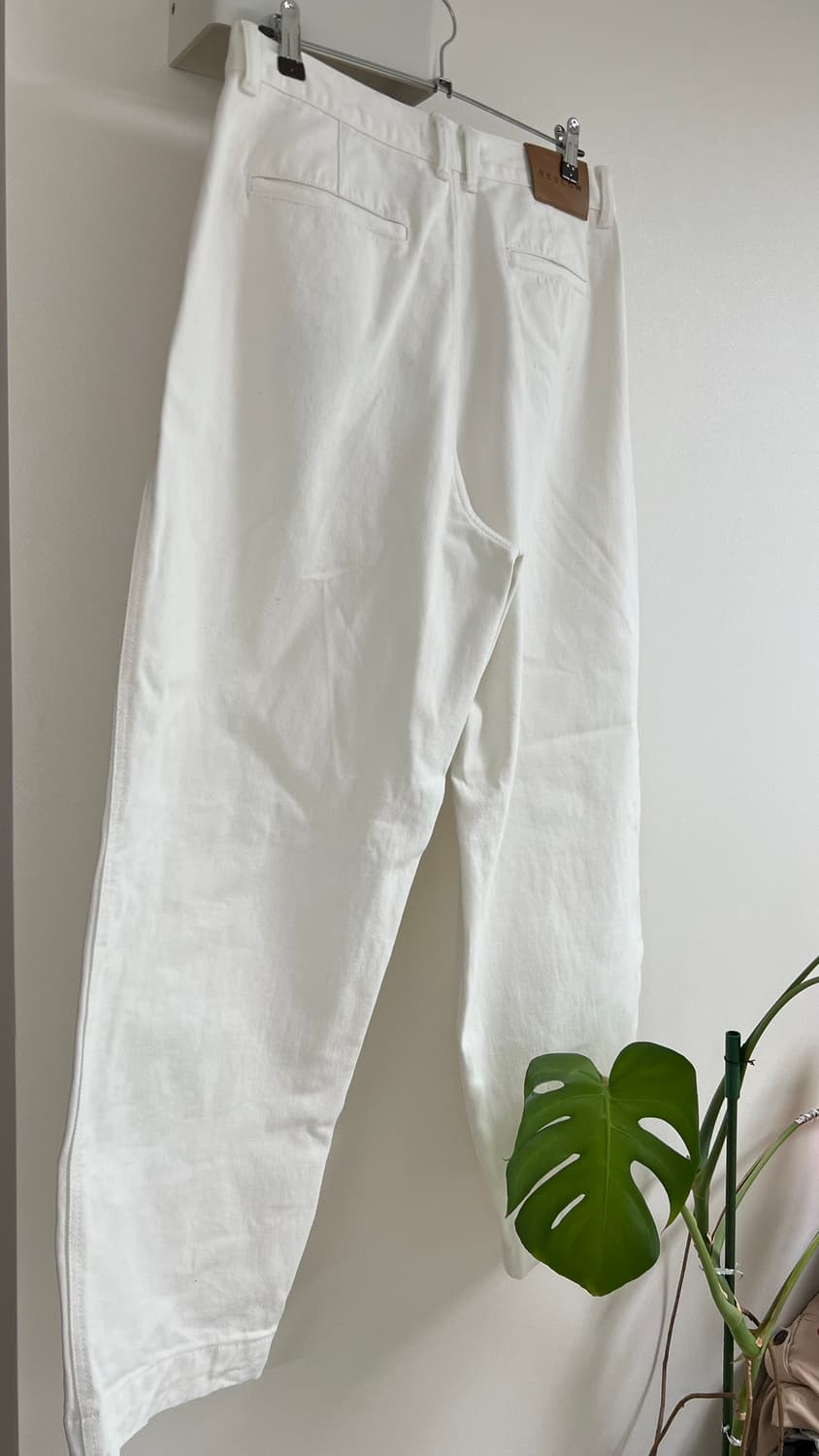 BESLOW 흰색 와이드 크림진 32사이즈 상품이미지2