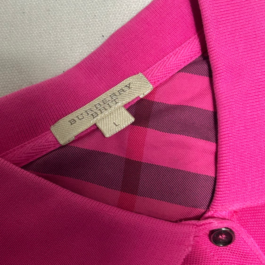 L 버버리 여성용 카라 반팔티 상품이미지4