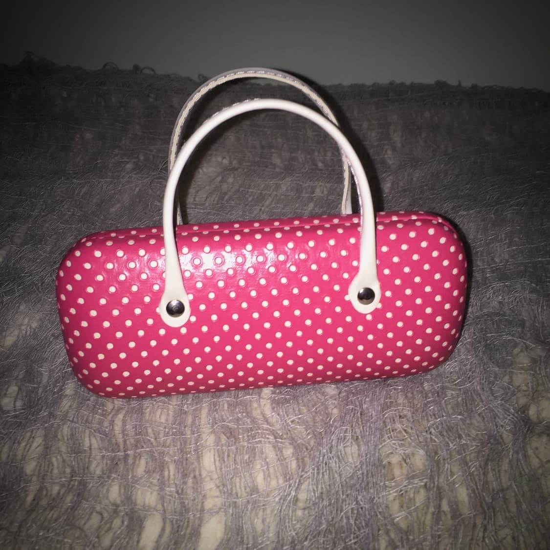 Vtg pink dot glasses case bag 상품이미지3