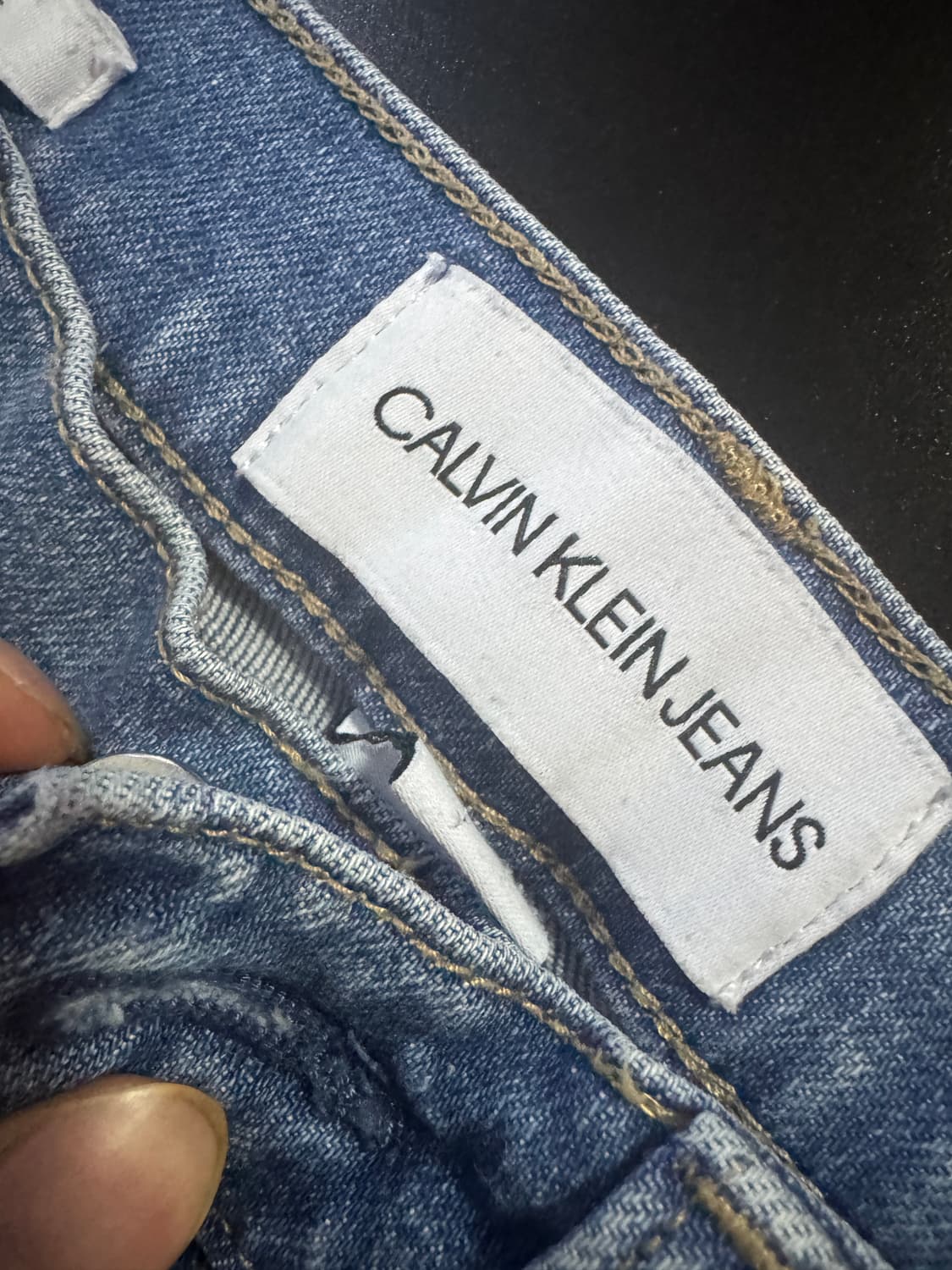 여성 캘빈클라인 CK 하이 라이즈 루즈핏 데님팬츠 24.4인치 상품이미지3