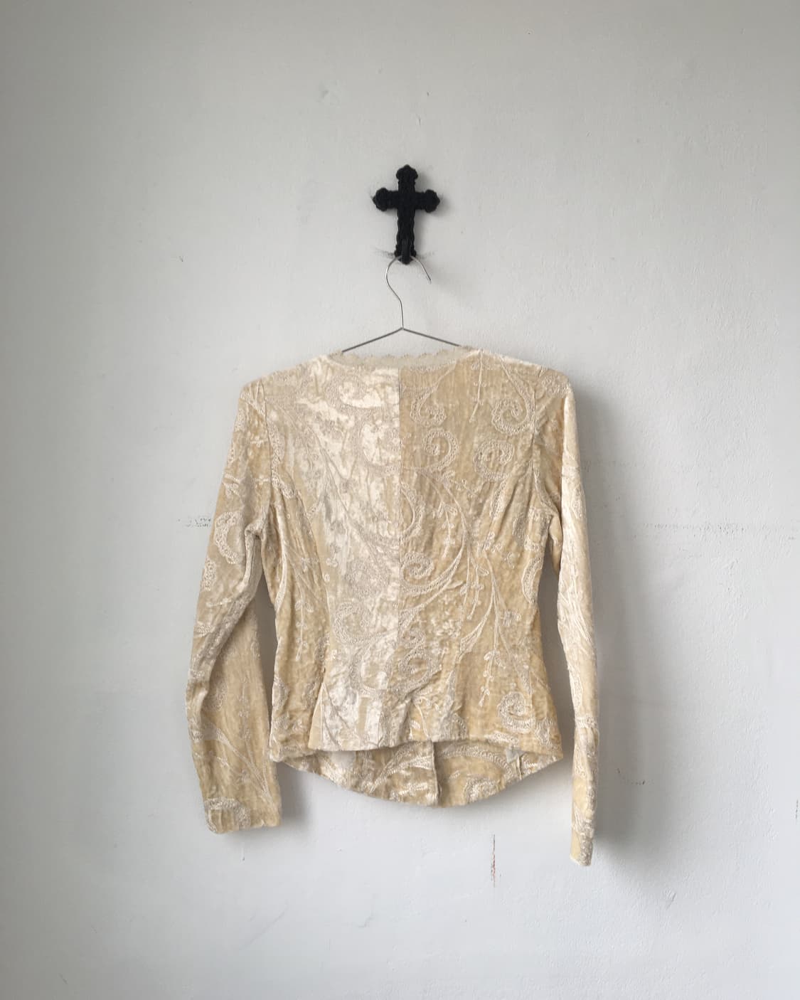 Ornament pattern velvet jacket 상품이미지3