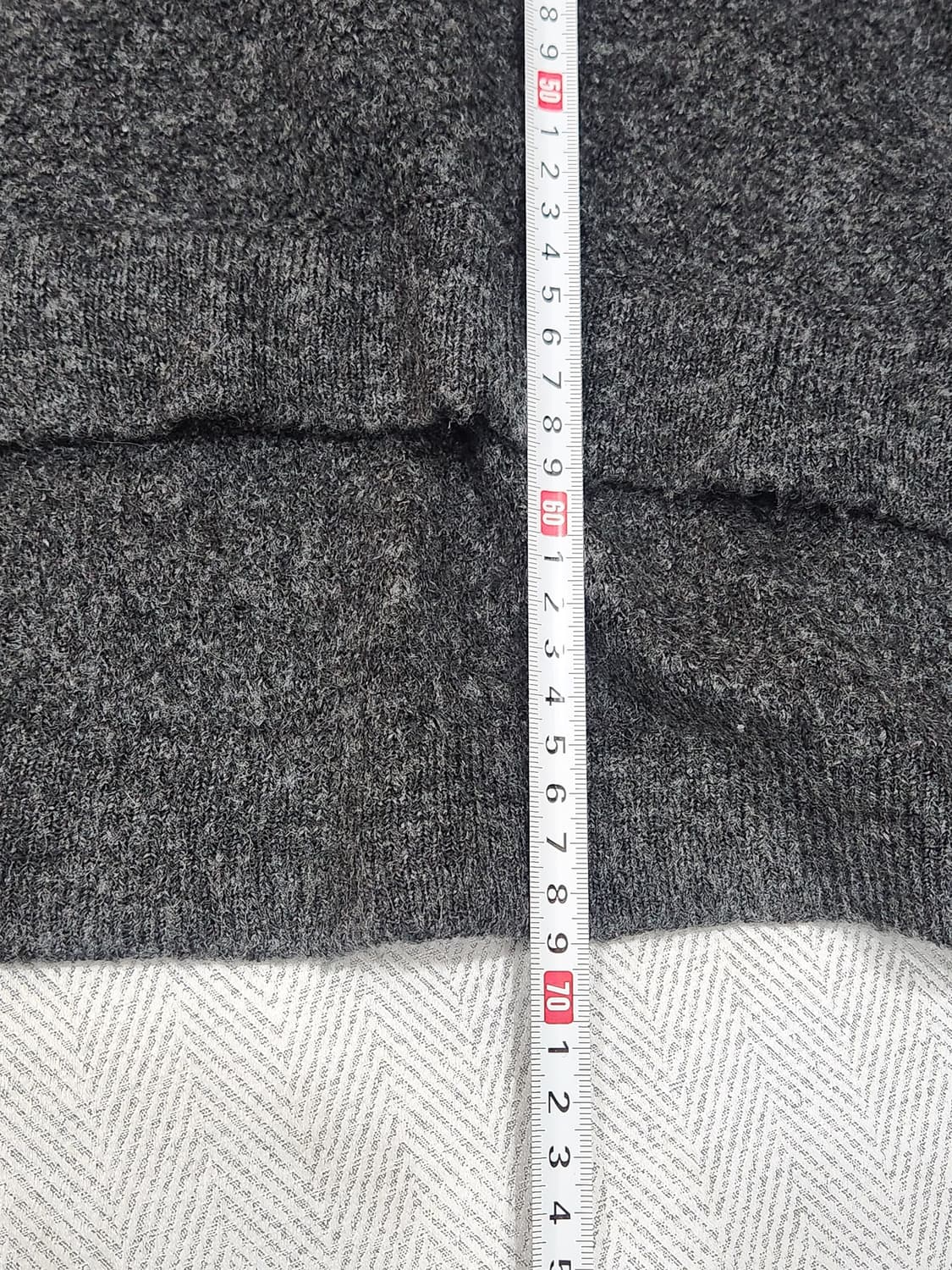 [M] 아베크롬비 넥 지퍼 라운드 니트 여성 M 다크그레이 상품이미지8