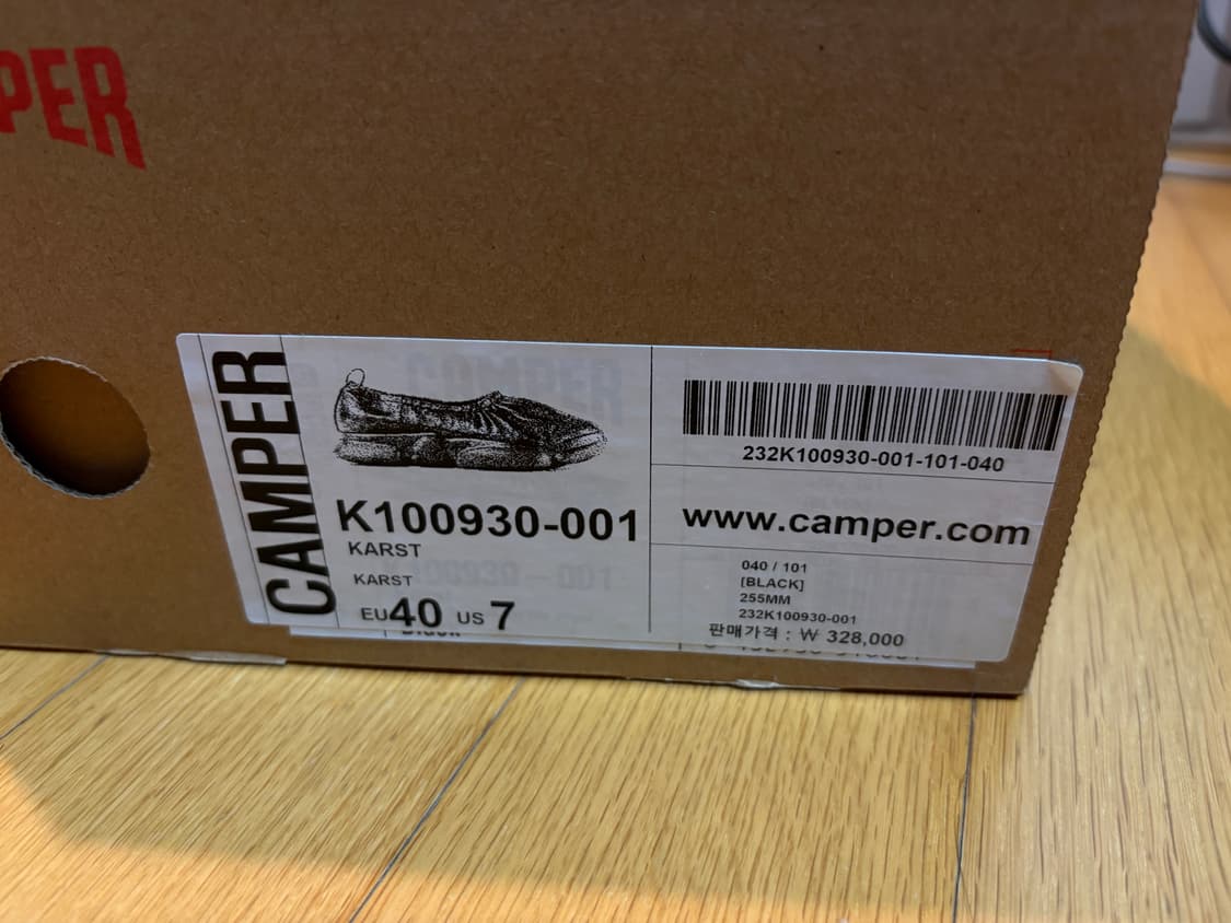 Camper karst 블랙 us7 eu40 상품이미지5