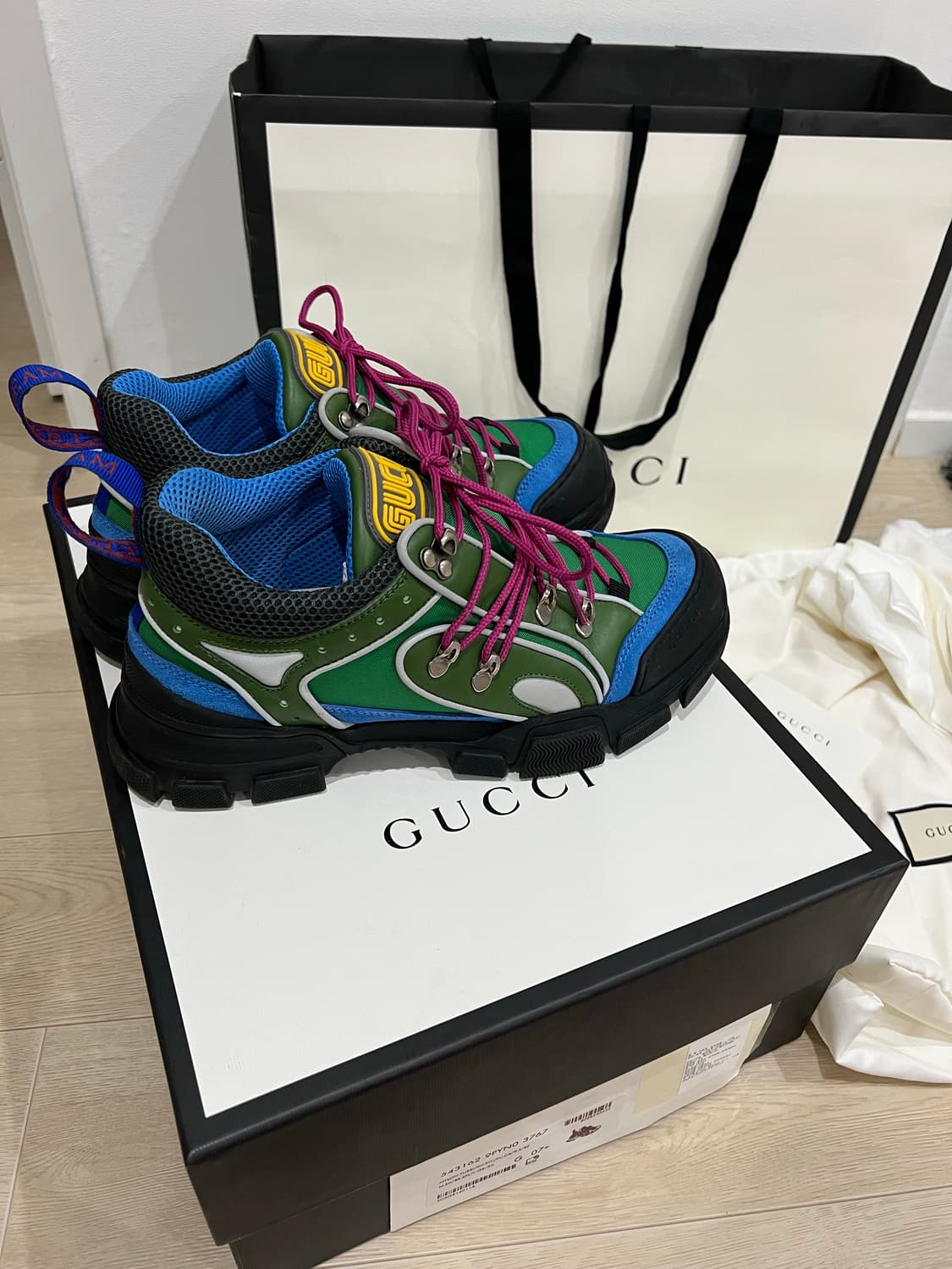 Gucci 구찌 플래시트랙 스니커즈 그린 블루 7+ 상품이미지2