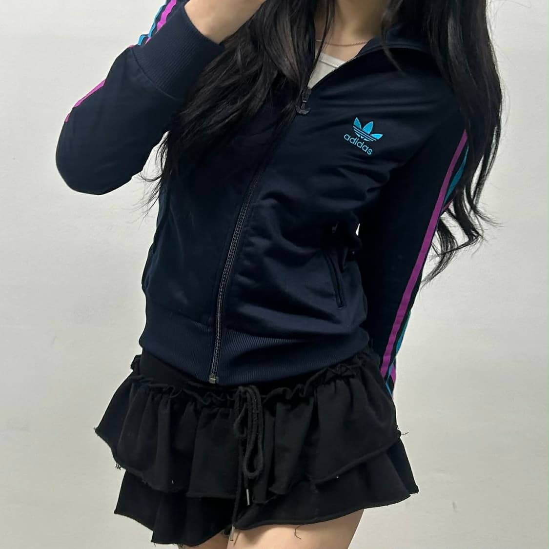 아디다스 파이어버드 세미크롭 걸즈 트랙탑 희귀져지(90) 상품이미지1