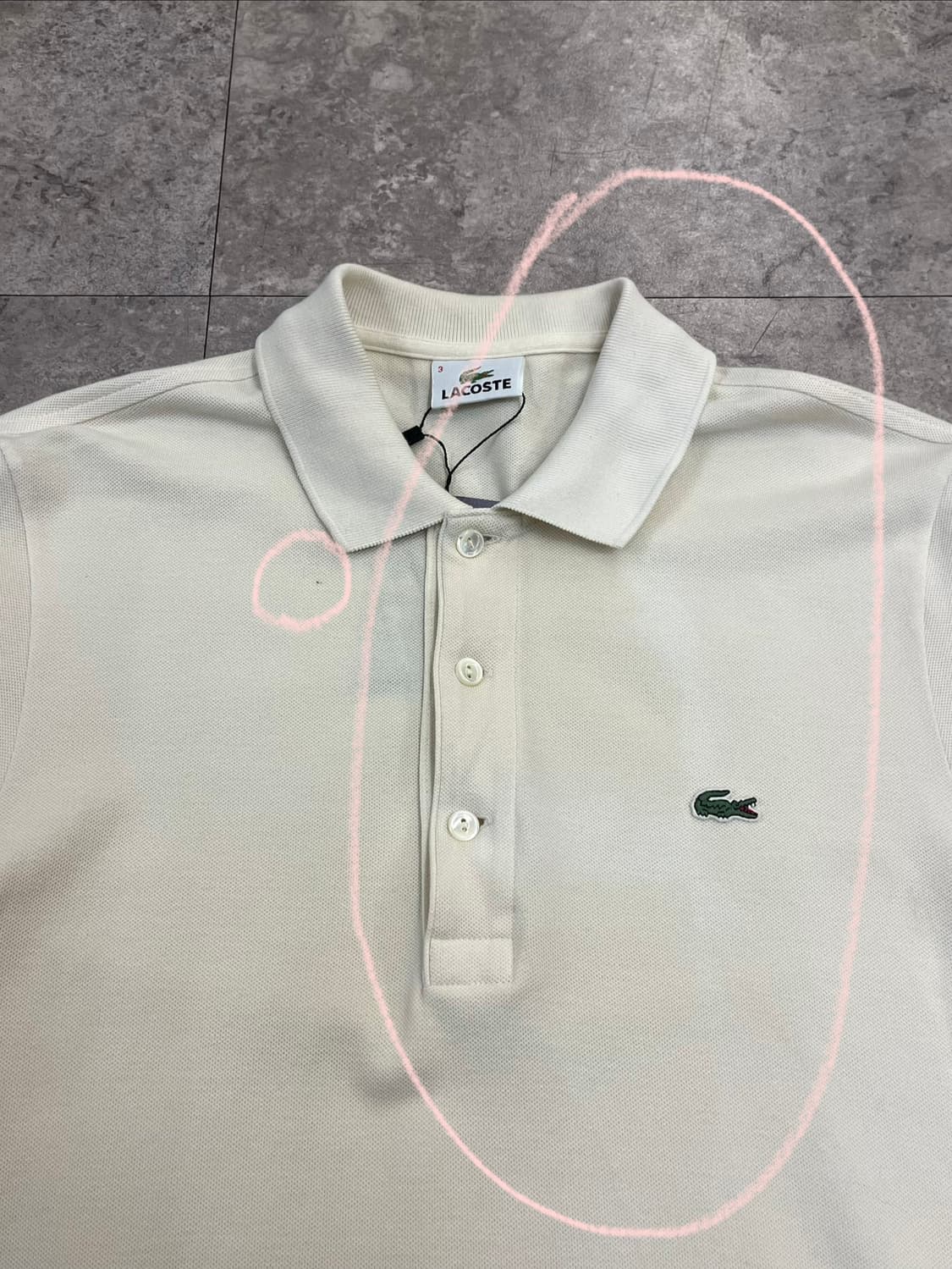 라코스테 반팔 카라티 아이보리 #csz4086 상품이미지5