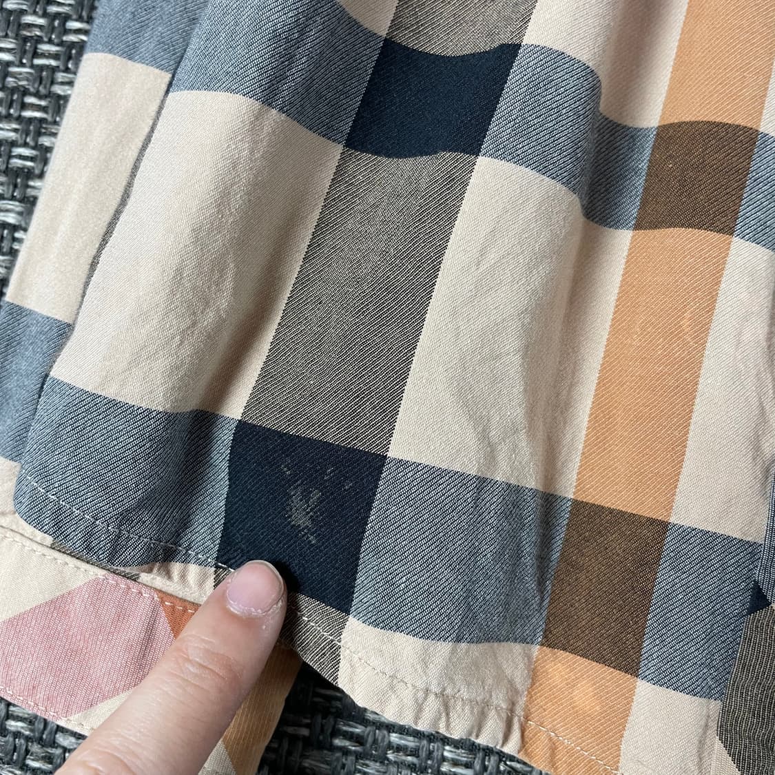 닥스 키즈 베이지 블루 레드 멀티 배색 긴팔 셔츠 130 상품이미지8