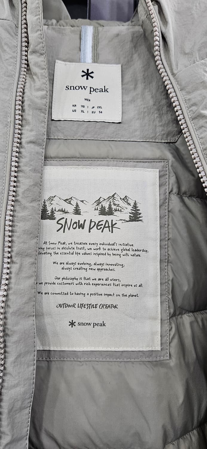 스노우피크 후드 오리털 패딩 바람막이 110 상품이미지4