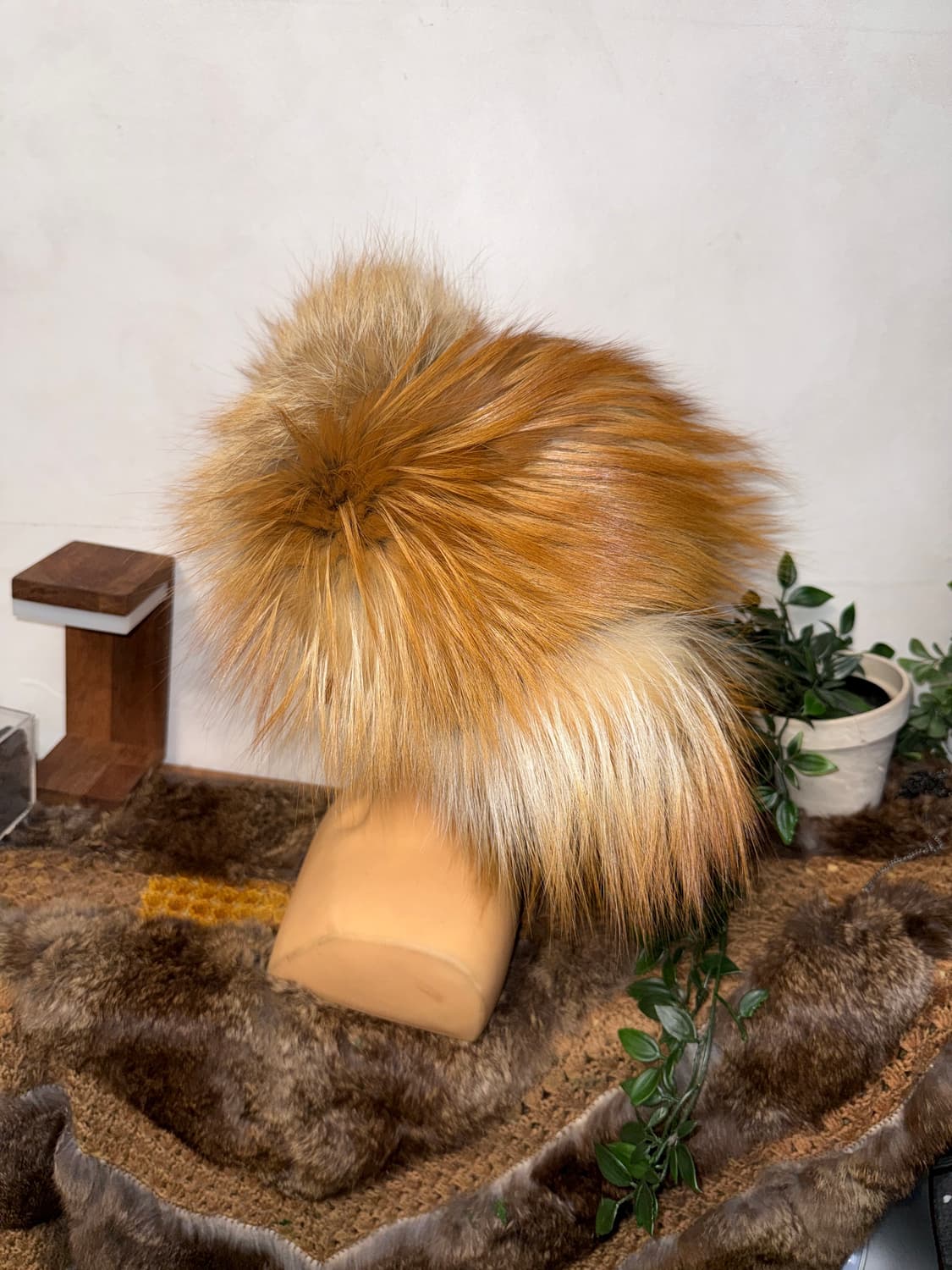 Mixed brown hairy trapper hat 상품이미지4