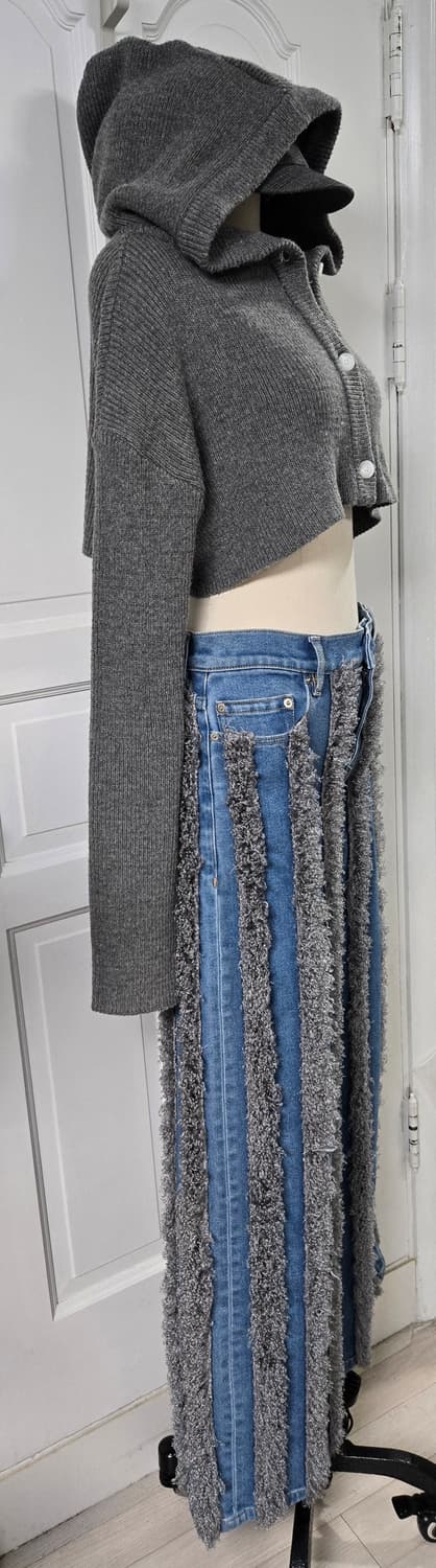 RIZ POLI 리즈폴리 텍스쳐 데님팬츠 상품이미지4