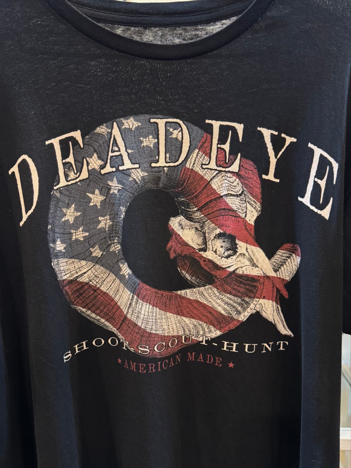 made in USA Deadeye Patriot 반팔 티셔츠 블랙 L 상품이미지3
