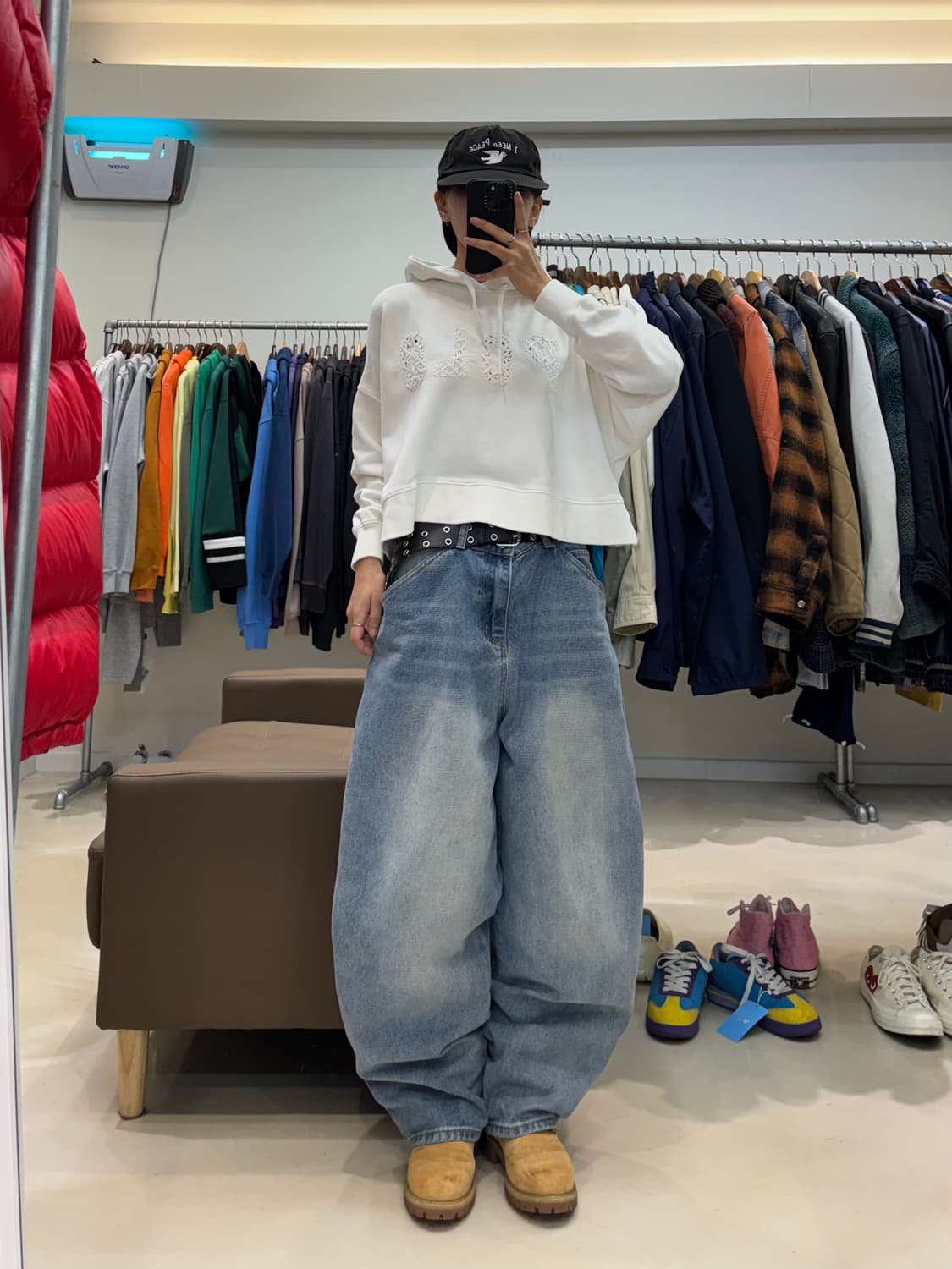 폴로 랄프로렌 니트로고 크롭 후드티 상품이미지9