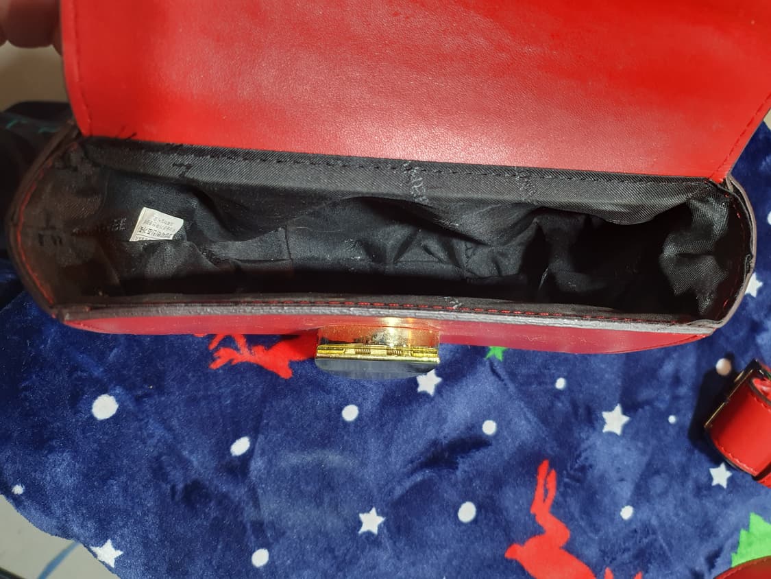 레드 반달 크로스백 가방 숄더 스트랩 포함 상품이미지7