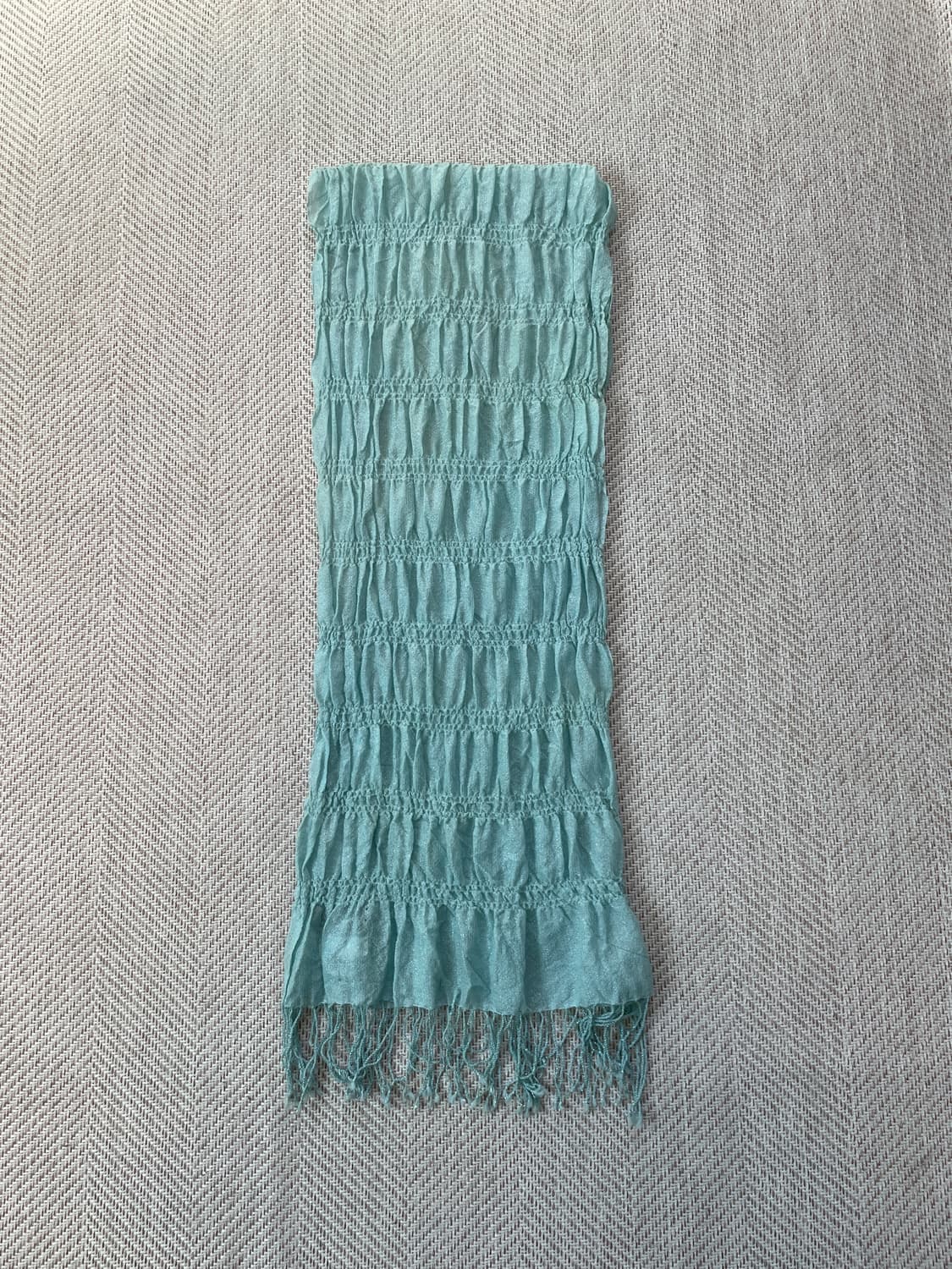 바시에 셔링 텍스처 프린지 머플러 J03751 상품이미지4