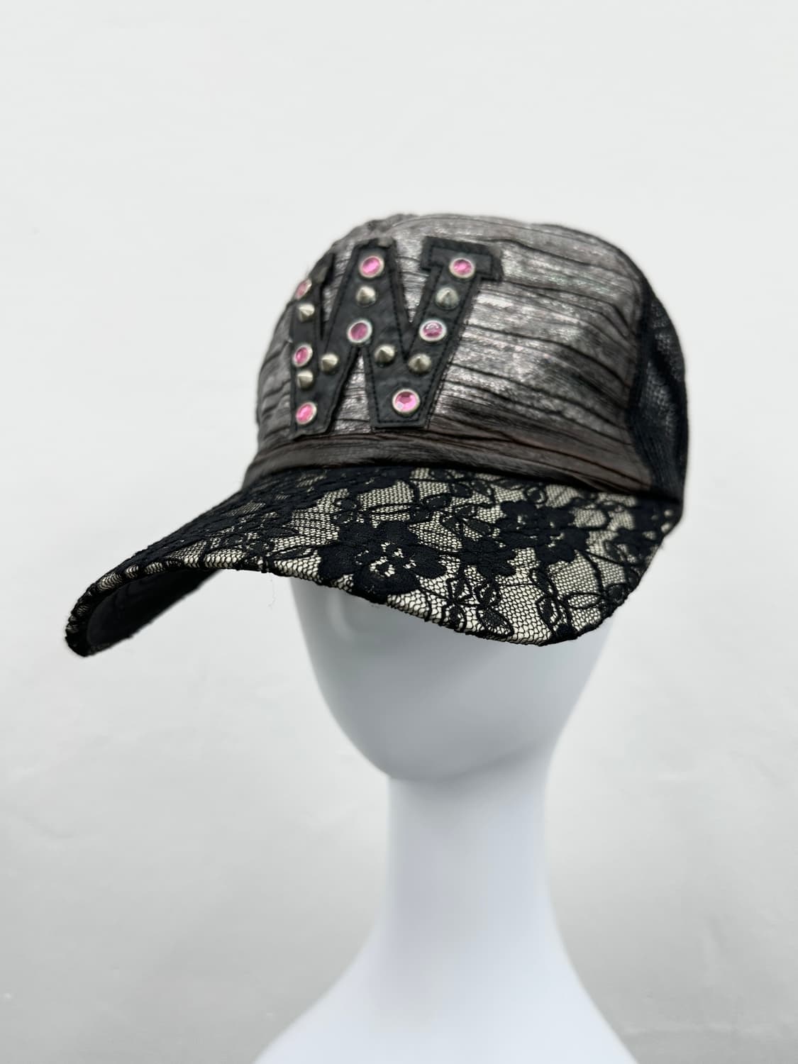 Flower embroidered leather trucker 상품이미지7