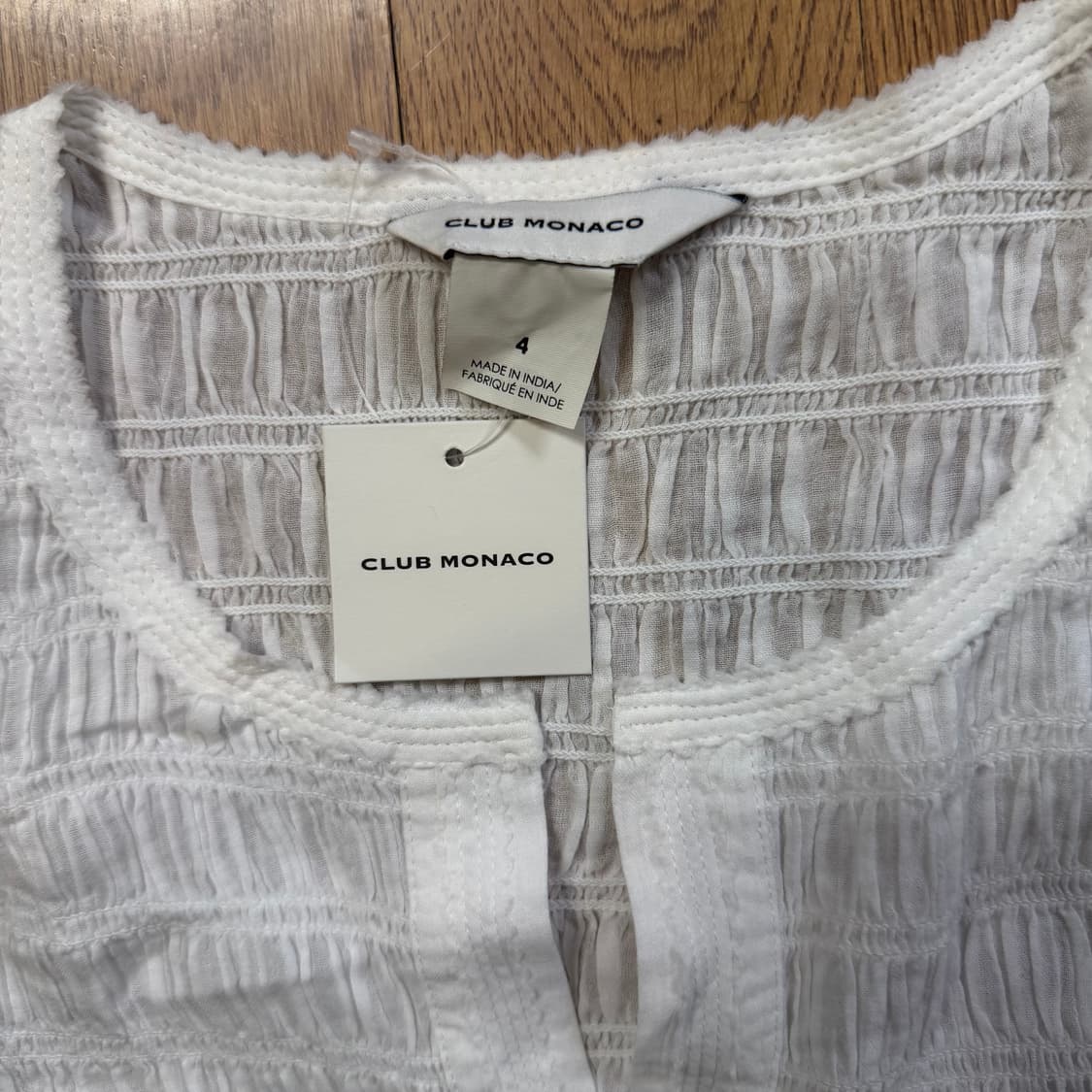 클럽 모나코 플리츠 화이트 원피스  상품이미지3