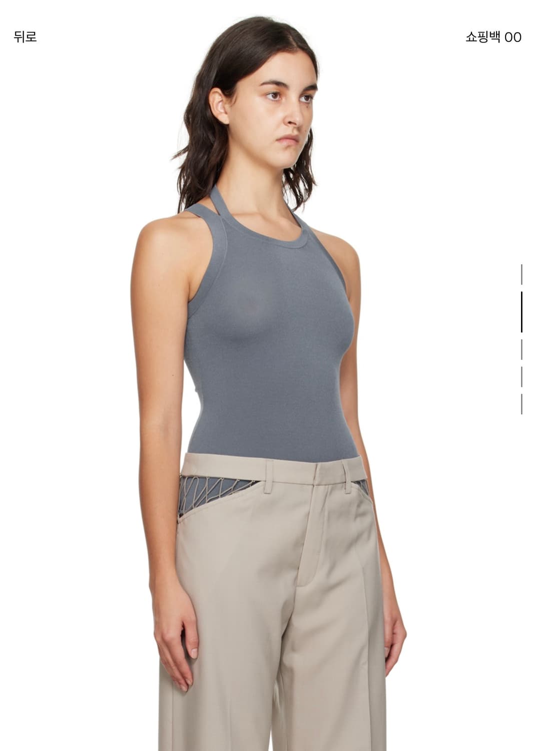 Dion lee 절개 포인트 홀터넥 슬리브리스 상품이미지1
