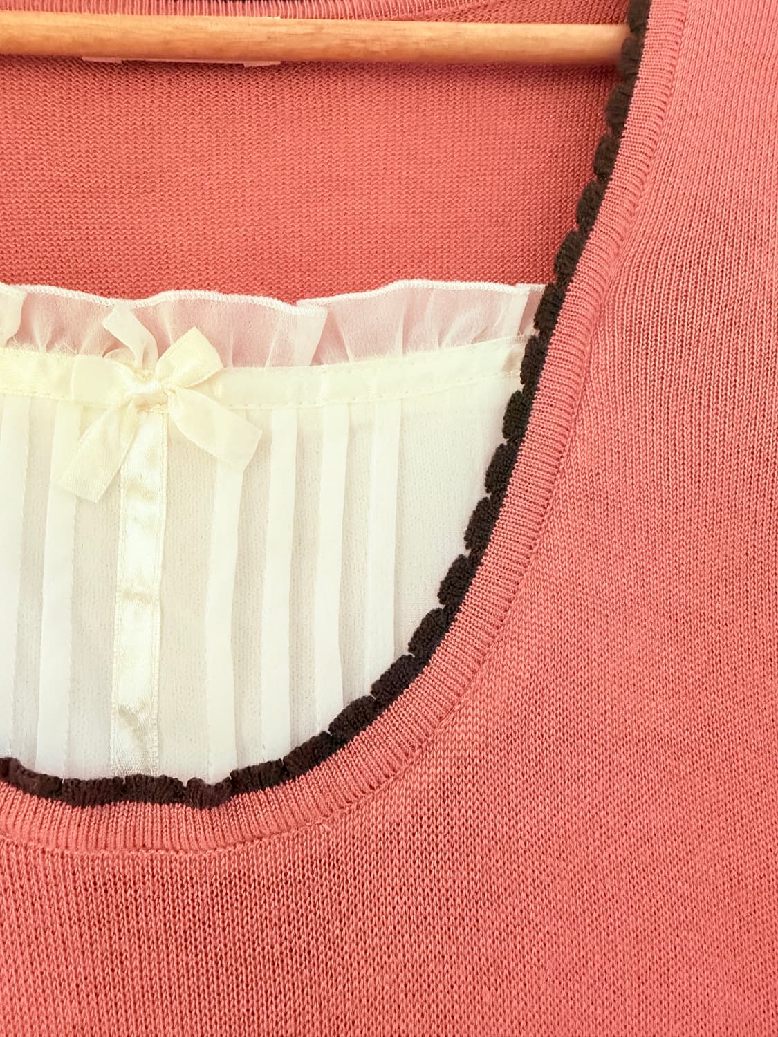 일본빈티지 코랄 로걀탑 상품이미지2