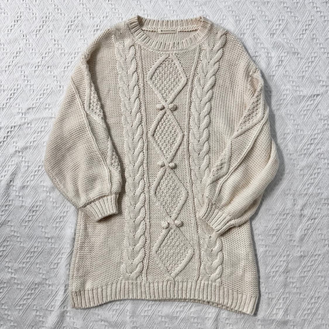 폼폼 케이블 니트 원피스 상품이미지2