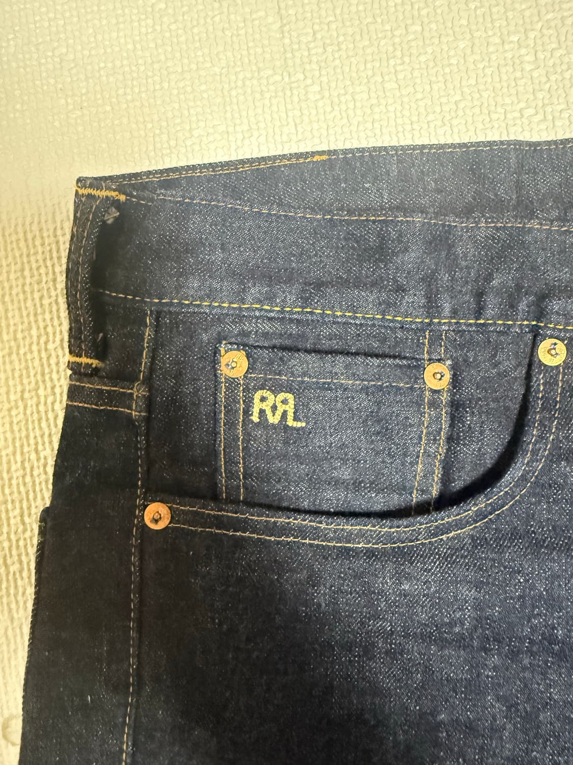 RRL 빈티지 5포켓 셀비지 데님 판매 상품이미지5