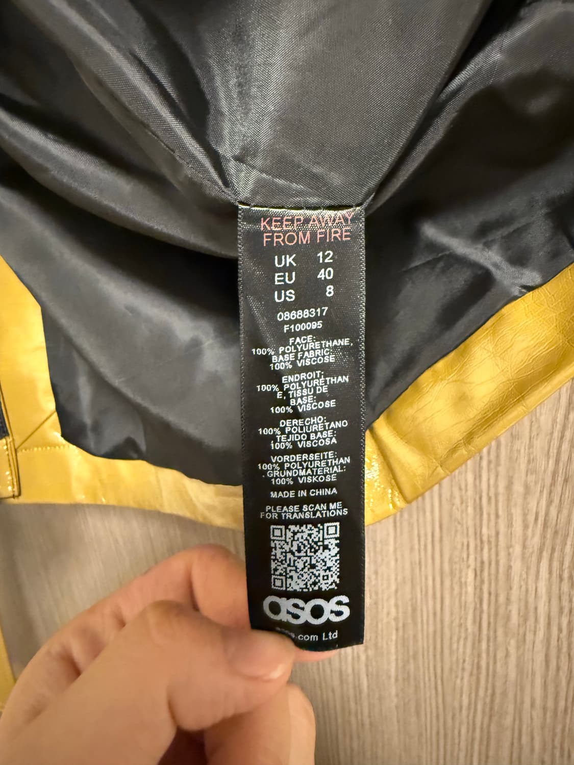ASOS /영국브랜드/패턴트 에나멜 트렌치코트 상품이미지9