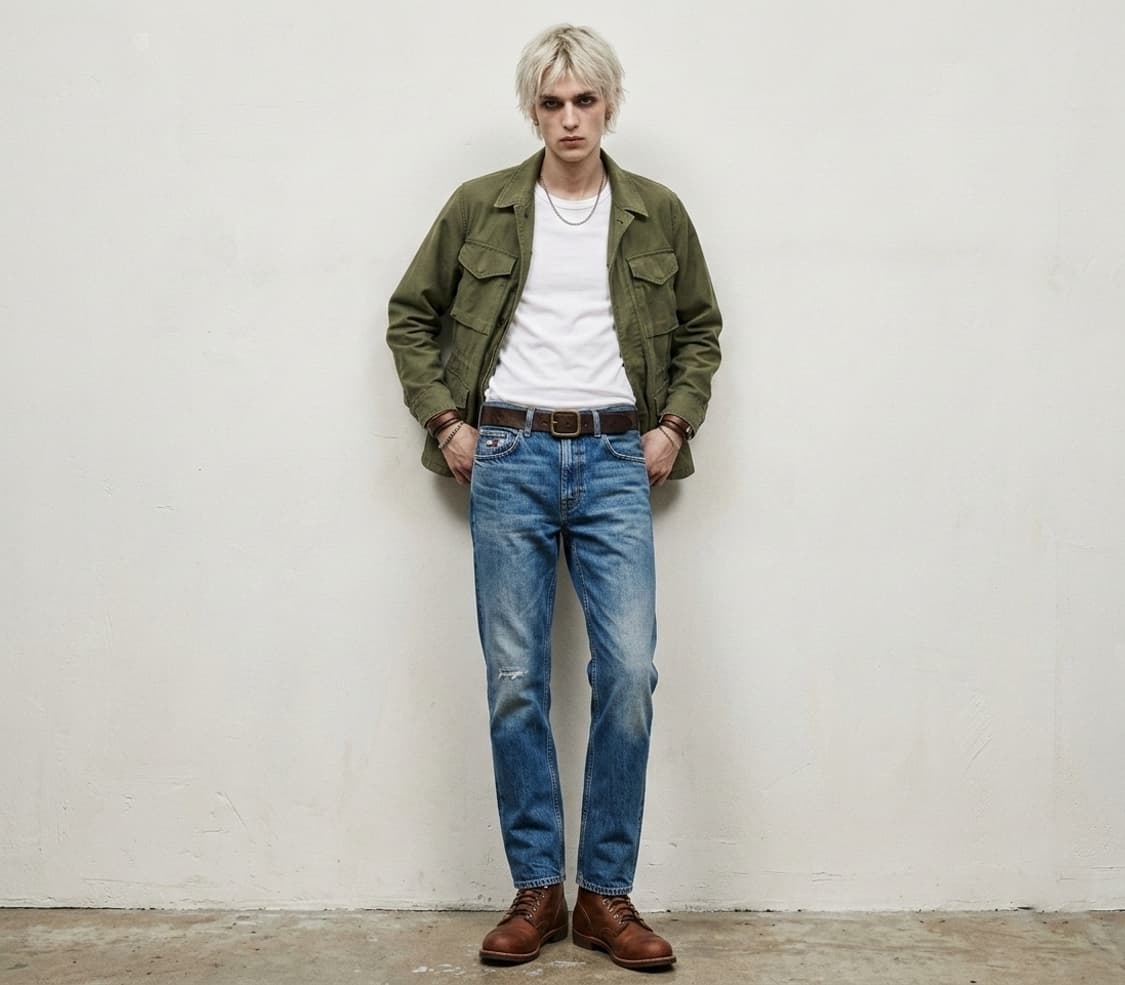 TOMMY 타미 진스 프리미엄 데님 스트레이트 칸디아니 원단(30/32) 상품이미지1