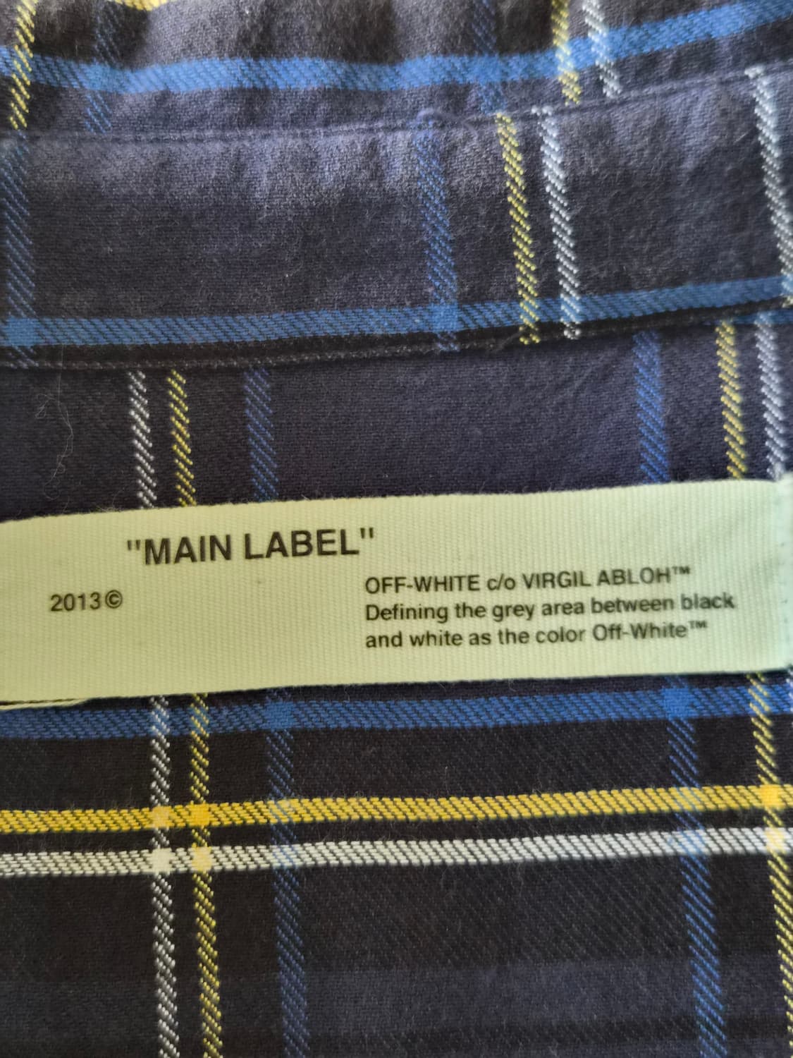 (정품) 오프화이트 강다니엘 플란넬 셔츠 L사이즈 (명품 남자 여자 옷) 상품이미지3