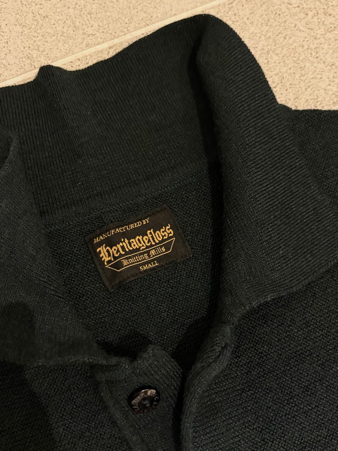 헤리티지플로스 울 폴로 셔츠 포레스트 그린 상품이미지3