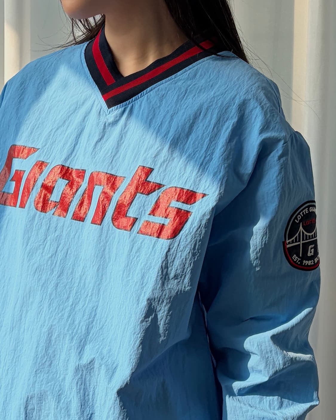 [M]롯데 자이언츠 바다 웜업 바람막이 상품이미지2