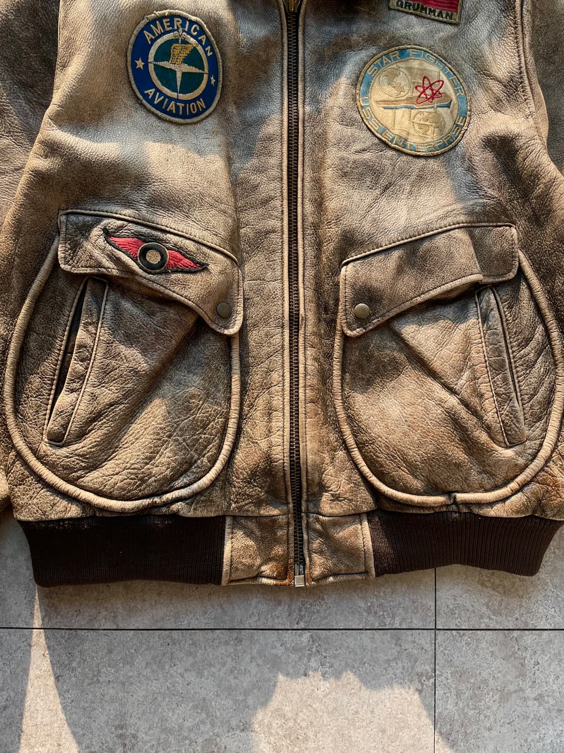 나파소가죽 A2플라이트 자켓 상품이미지4