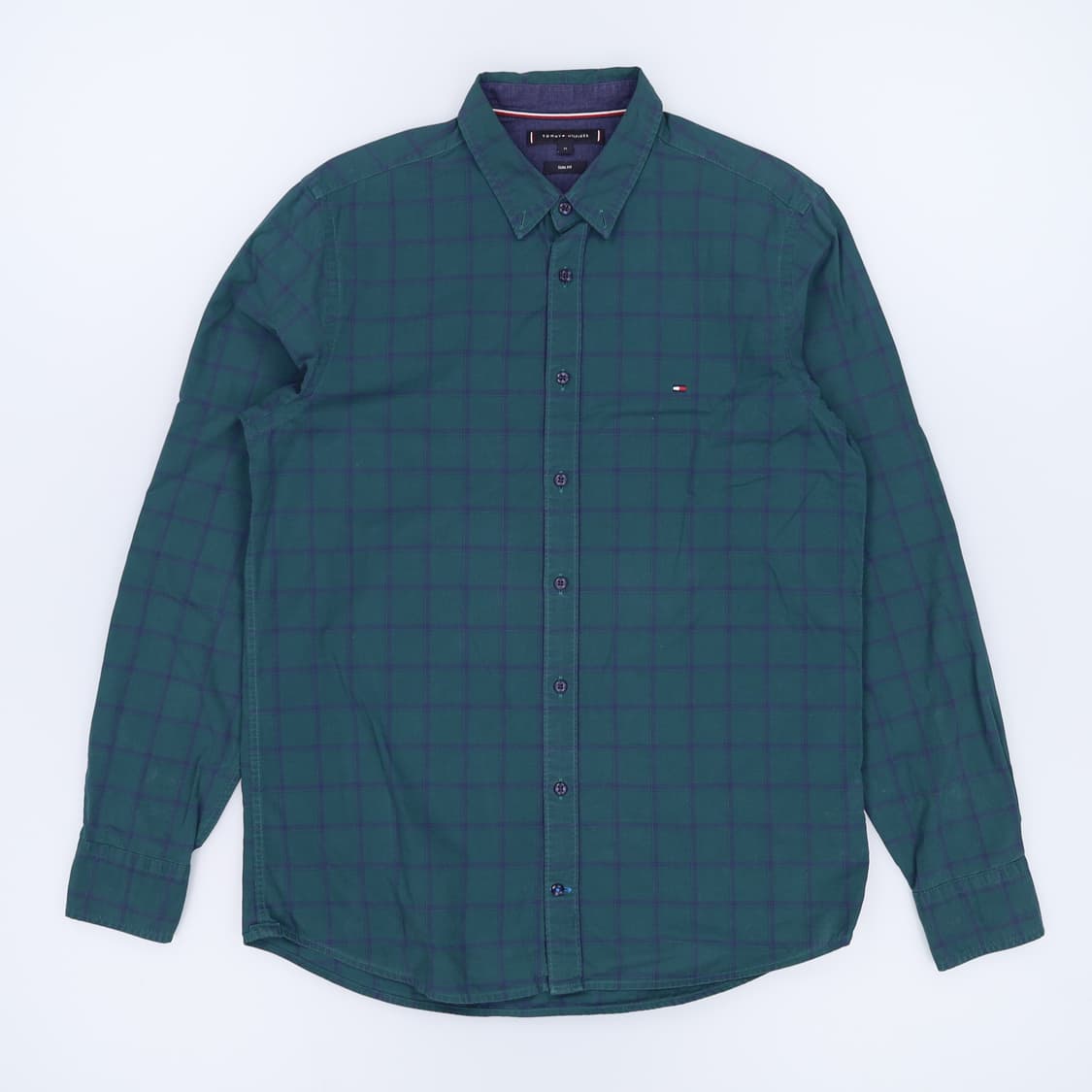 [M] 타미힐피거 슬림핏 타탄체크 가먼트다이 셔츠 남방 3948 상품이미지1