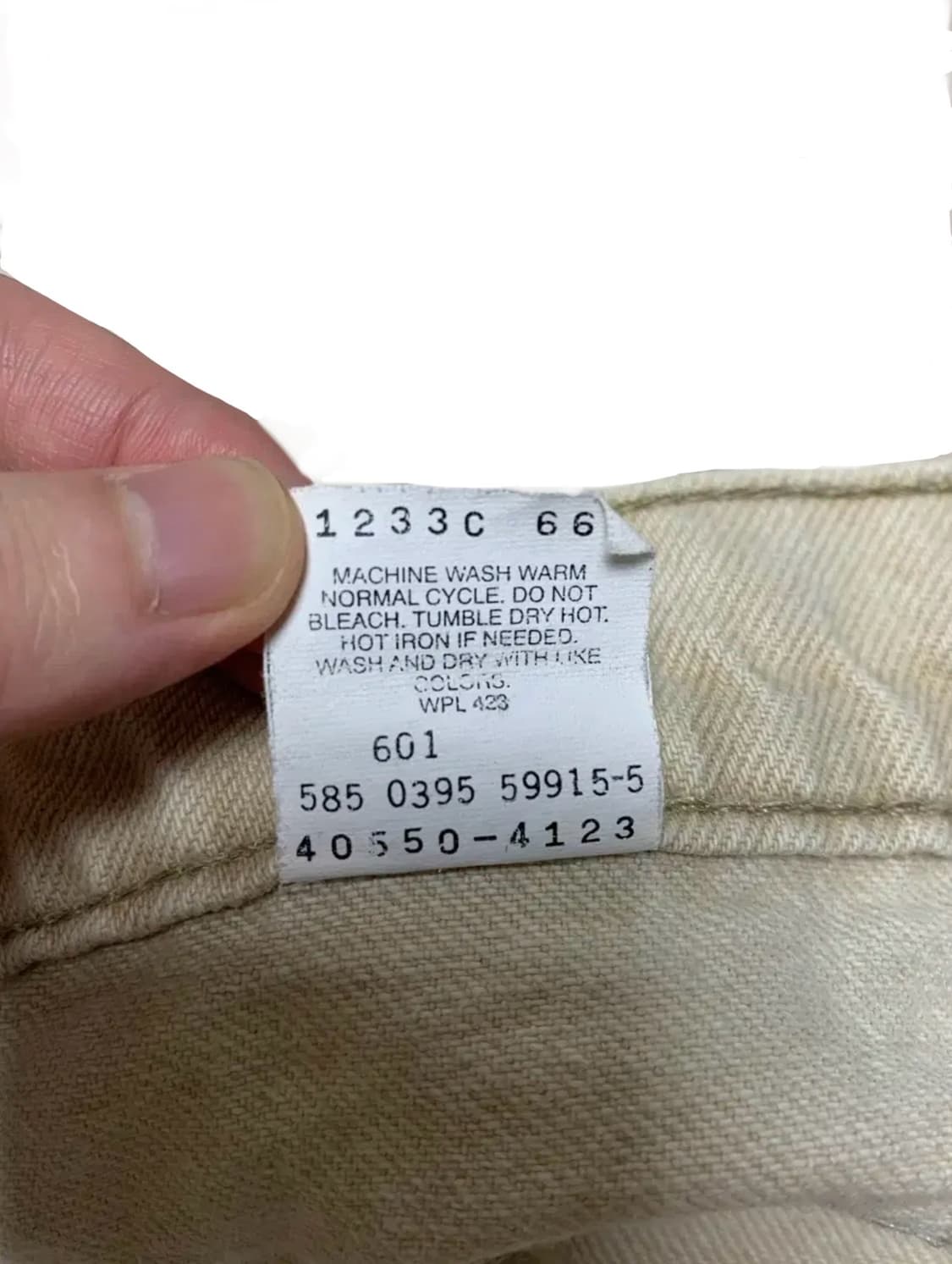 90s USA 리바이스 550 아이보리 팬츠 상품이미지5