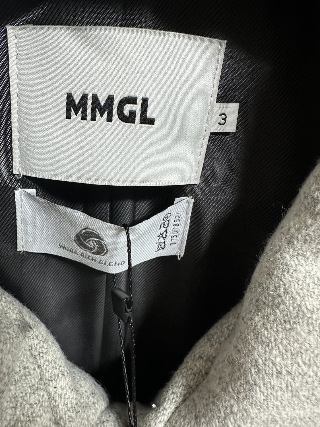 [3] mmgl 엠엠지엘 울 블루종 자켓 라이트그레이 상품이미지5