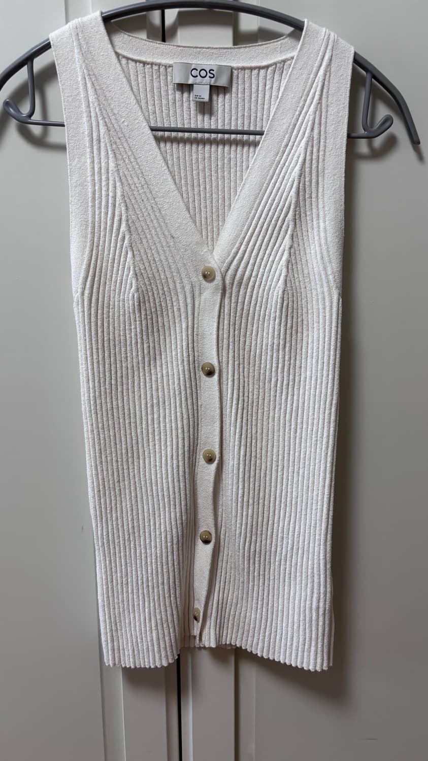 코스 COS 코스 립 니트 브이넥 웨이스트코트 베스트 탑 XS 상품이미지3