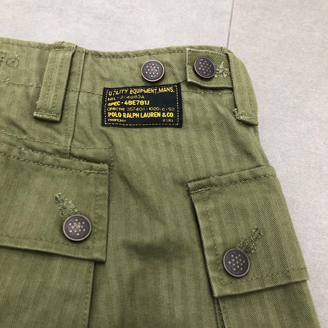 폴로 랄프로렌 hbt 헤링본 몽키 팬츠 밀리터리 카고 미군 34 상품이미지7