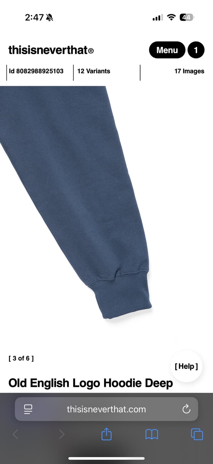 디스이즈네버댓 old english logo hoodie 상품이미지3