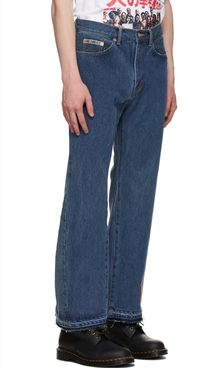 더블렛 업싸이클 오리지널 패치워크 부츠컷 데님 상품이미지3