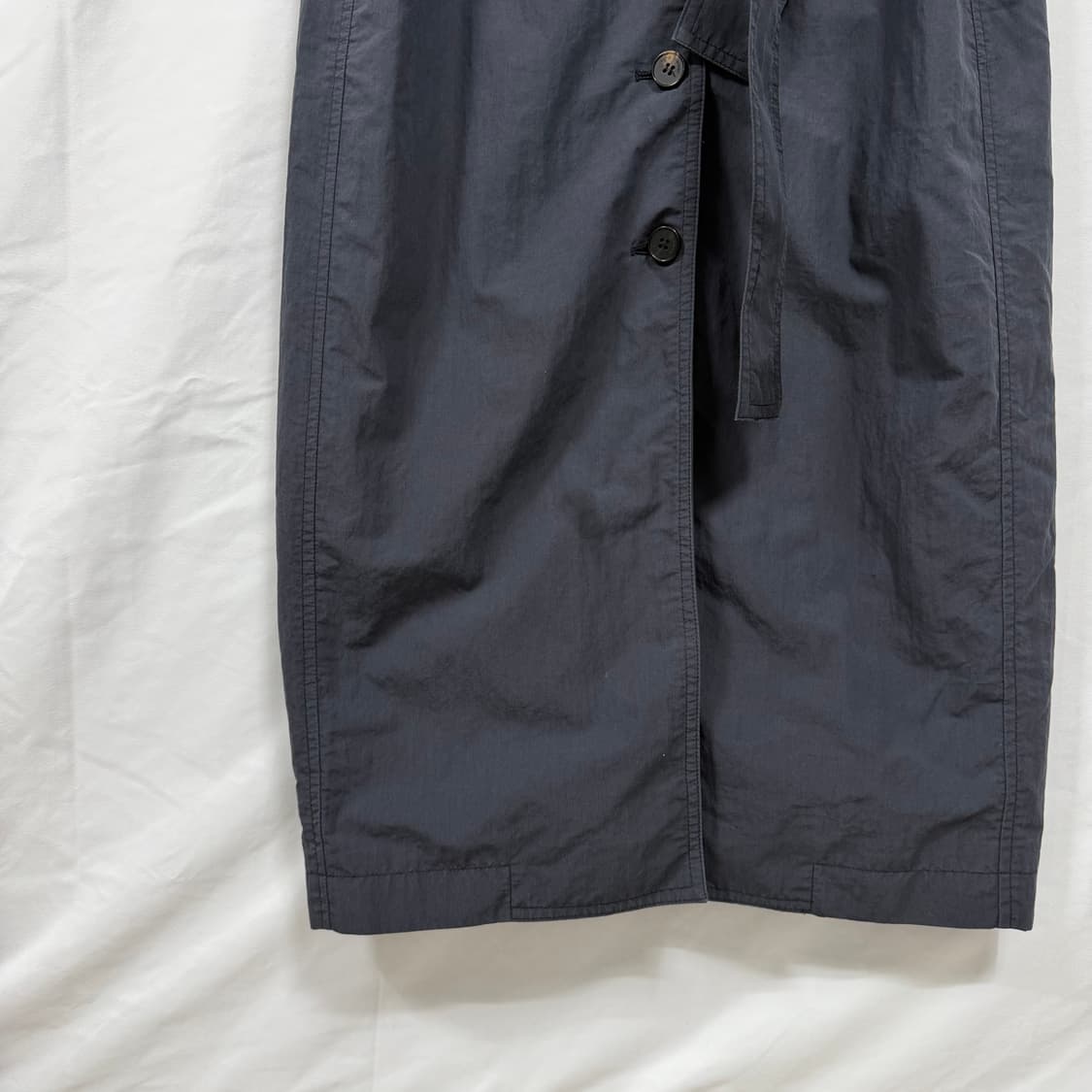 오르(ORR) 래글런 버튼 벨티드 네이비 롱원피스 상품이미지4