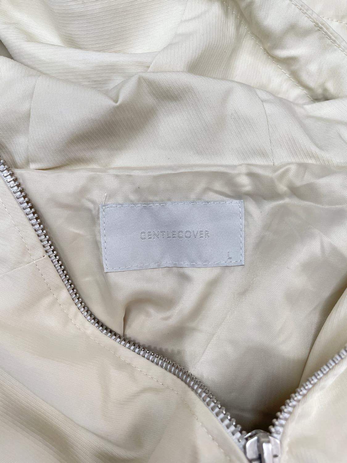 젠틀커버 후드 집업 자켓 아이보리 상품이미지3