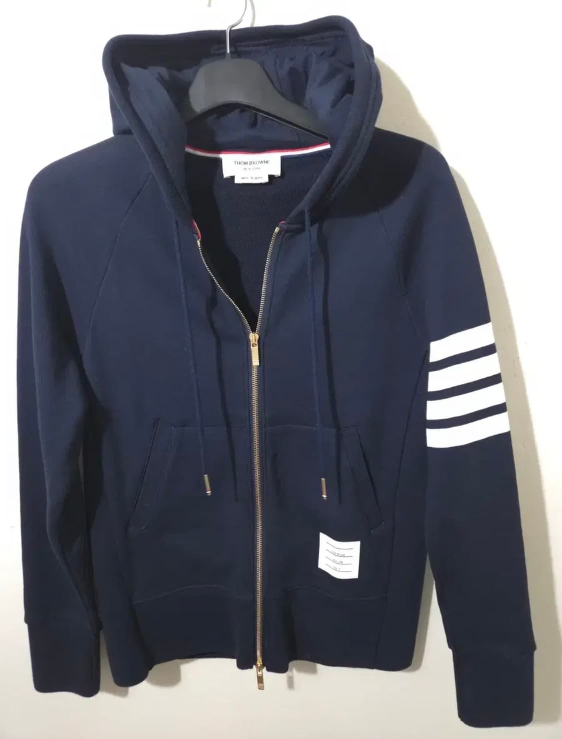 [4] 톰브라운 네이비 후드집업 새상품급 상품이미지1