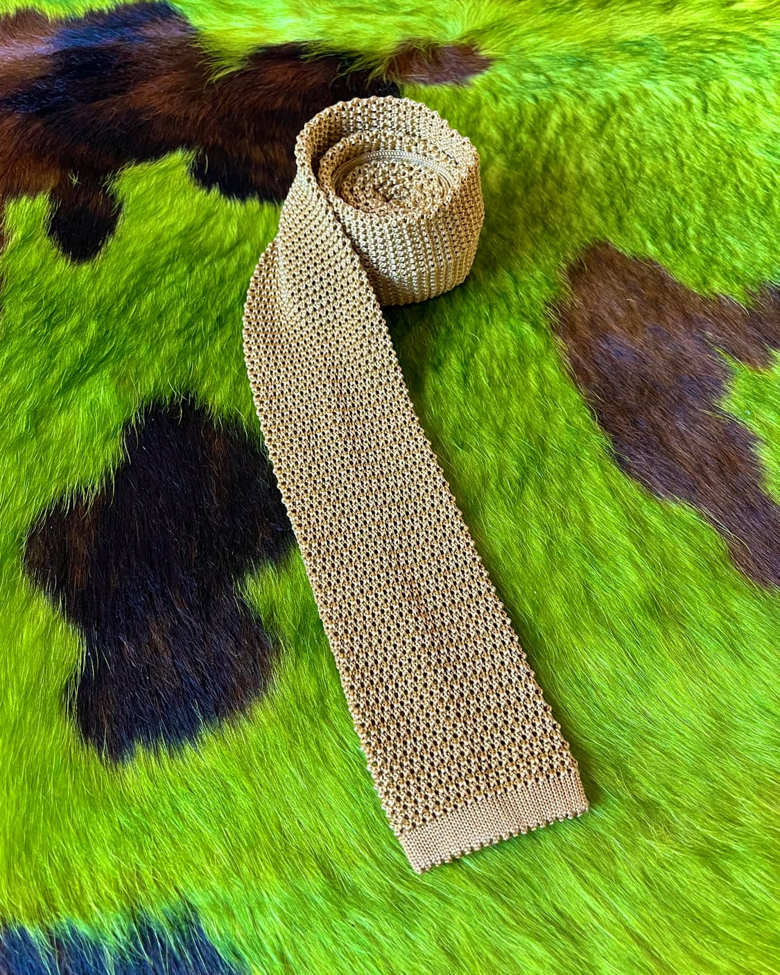 1980-90s CRICKET Italian Silk Knit Tie 상품이미지3