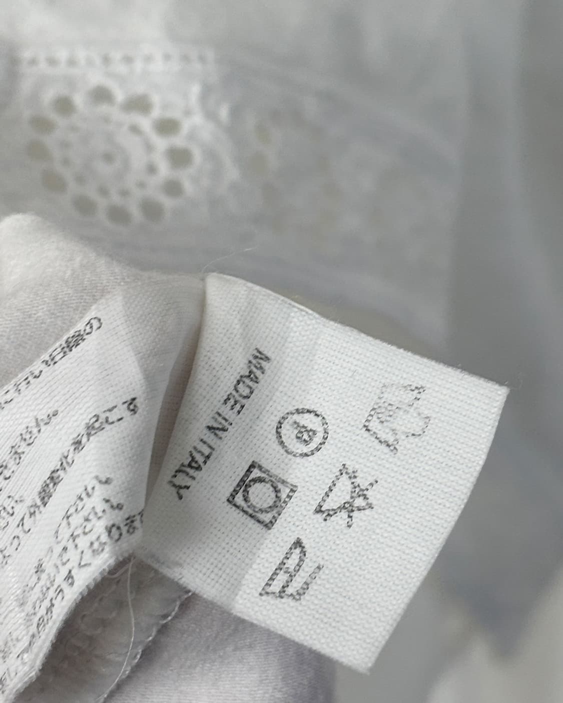 LALTRAMODA 레이스 트리밍 화이트 티셔츠 상품이미지6