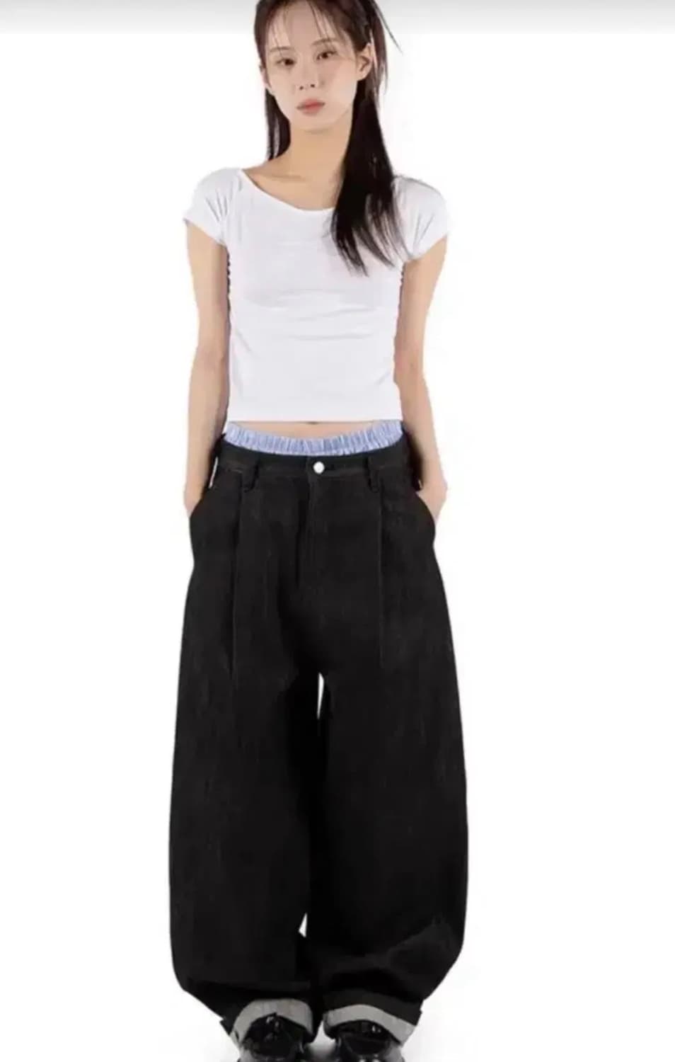 릿킴 생지 데님팬츠 PINTUCK RAW JEANS Blue 상품이미지2