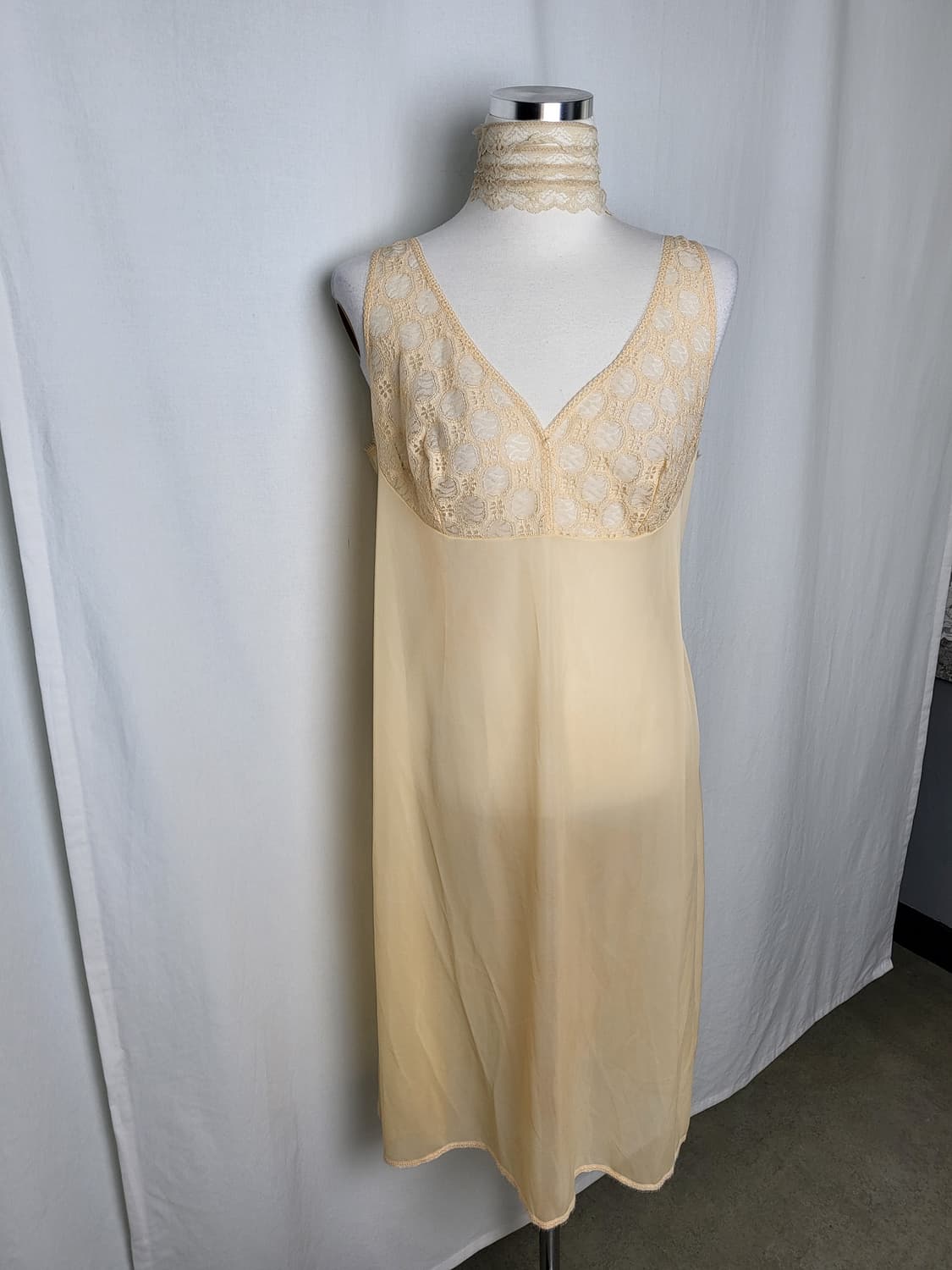 B급 빈티지 허니 옐로우 슬립 원피스 상품이미지2